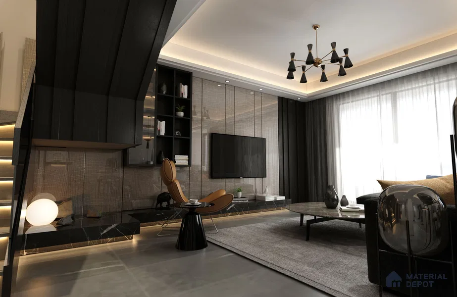 Wooden Look Crystal 1274 8 ft x 4 ft High Gloss Finish Decorative Laminate - 1.25 mm | Suitable for TV Unit, Wardrobe, Kitchen Cabinets