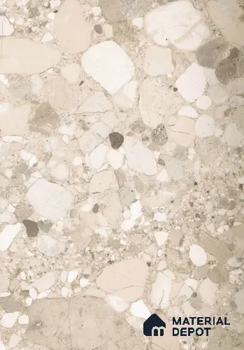 Beige Terrazzo Look Crystal Matty+ 1281 8 ft x 4 ft Texture Finish Decorative Laminate - 1.25 mm | Suitable for TV Unit, Wardrobe, Kitchen Cabinets