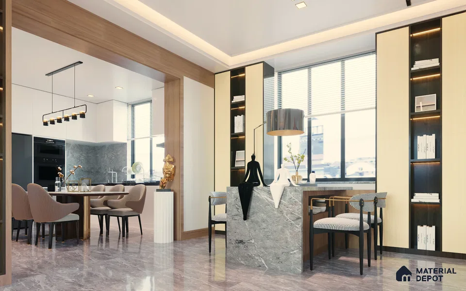 Wooden Look CRYSTAL Z AG 1228 Autum Gold 8 ft x 4 ft Texture Finish Decorative Laminate - 1.25 mm | Suitable for TV Unit, Wardrobe, Kitchen Cabinets