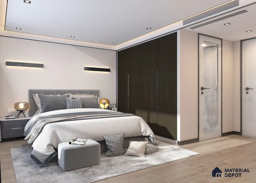 Wooden Look CRYSTAL Z AG 1230 Autum Gold 8 ft x 4 ft Texture Finish Decorative Laminate - 1.25 mm | Suitable for TV Unit, Wardrobe, Kitchen Cabinets