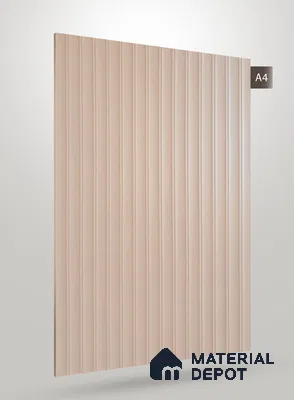 Light Cream Fluted Solid Color CRYSTAL Z+ BB 1138 8 ft x 4 ft Texture Finish Decorative Laminate - 1.25 mm | Suitable for TV Unit,Wardrobe, Kitchen Cabinets