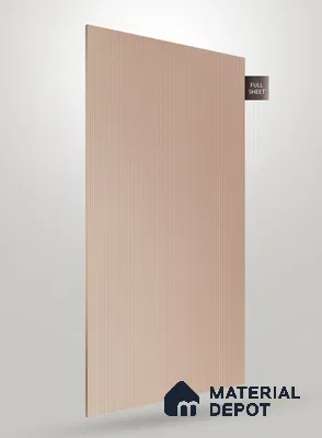 Light Cream Fluted Solid Color CRYSTAL Z+ BB 1138 8 ft x 4 ft Texture Finish Decorative Laminate - 1.25 mm | Suitable for TV Unit,Wardrobe, Kitchen Cabinets