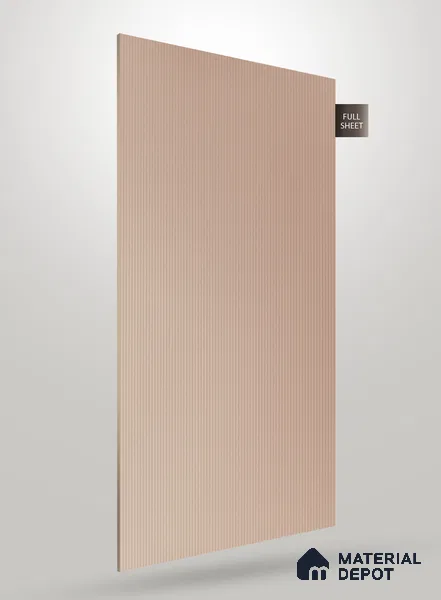 Light Cream Fluted Solid Color CRYSTAL Z+ BB 1138 8 ft x 4 ft Texture Finish Decorative Laminate - 1.25 mm | Suitable for TV Unit,Wardrobe, Kitchen Cabinets