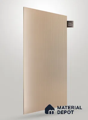 Light Beige Fluted Solid Color Crystal Z + BB 1164 8 ft x 4 ft Texture Finish Decorative Laminate - 1.25 mm | Suitable for TV Unit,Wardrobe, Kitchen Cabinets