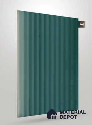 Teal Green Fluted Solid Color Crystal Z + BB 1175 8 ft x 4 ft Texture Finish Decorative Laminate - 1.25 mm | Suitable for TV Unit,Wardrobe, Kitchen Cabinets
