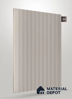 Light Beige Fluted Solid Color Crystal Z + BB 1176 8 ft x 4 ft Texture Finish Decorative Laminate - 1.25 mm | Suitable for TV Unit,Wardrobe, Kitchen Cabinets