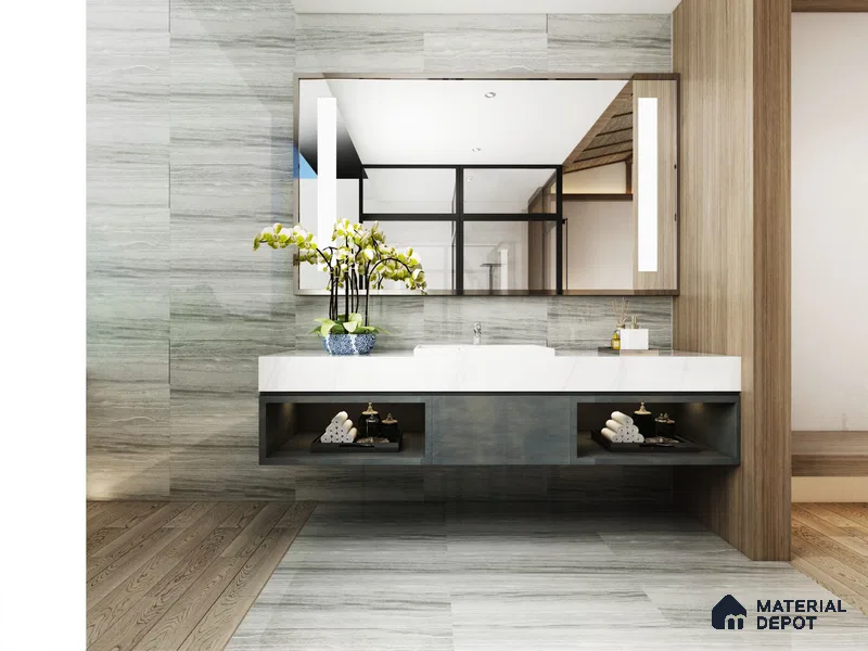 Black Metallic Look Crystal Z+ BG 1215 Bellagio 8 ft x 4 ft Texture Finish Decorative Laminate - 1.25 mm | Suitable for TV Unit, Wardrobe, Kitchen Cabinets