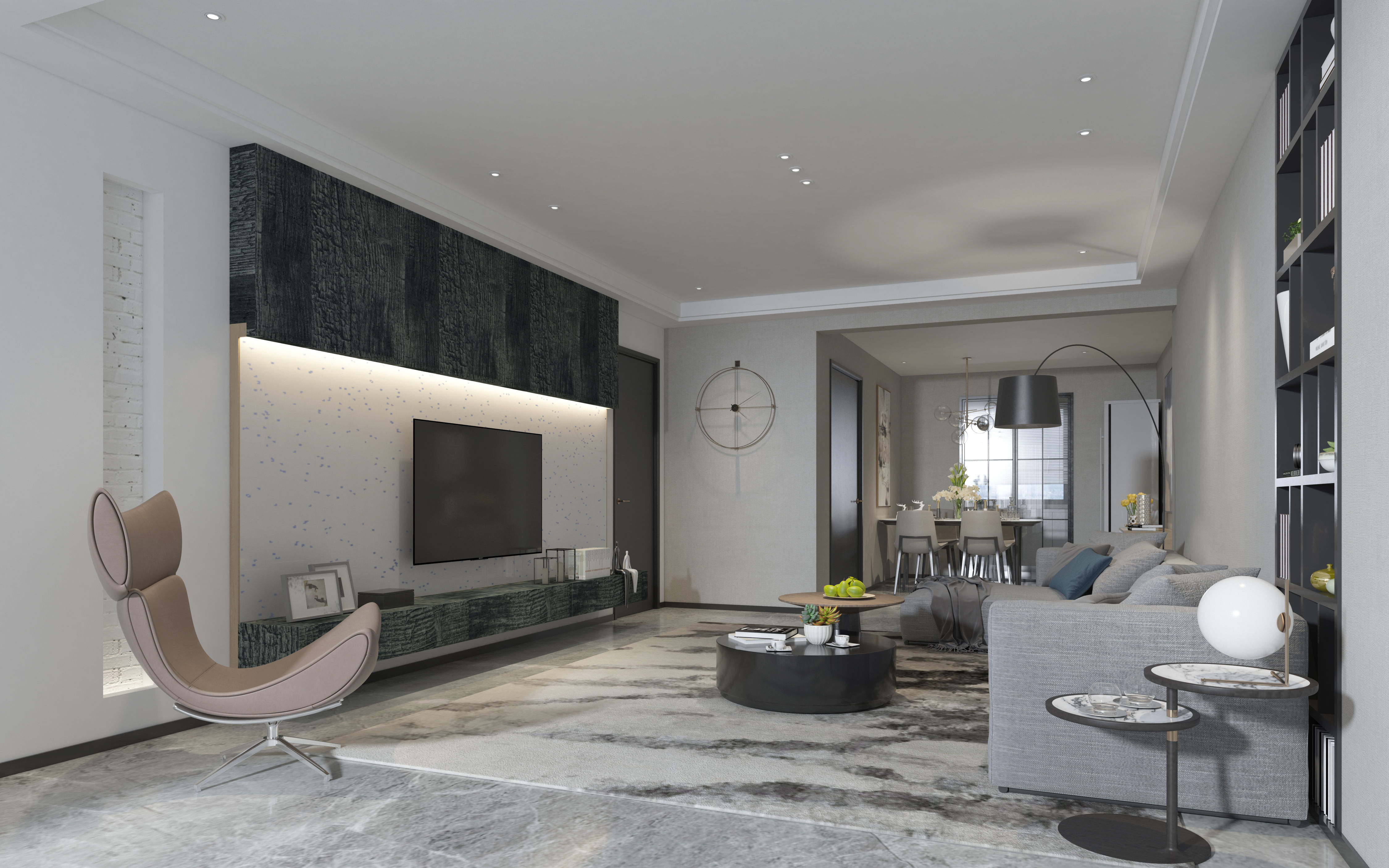 Stone Look Crystal Z+ BR 1212 Barrier Reef 8 ft x 4 ft Texture Finish Decorative Laminate - 1.25 mm | Suitable for TV Unit, Wardrobe, Kitchen Cabinets