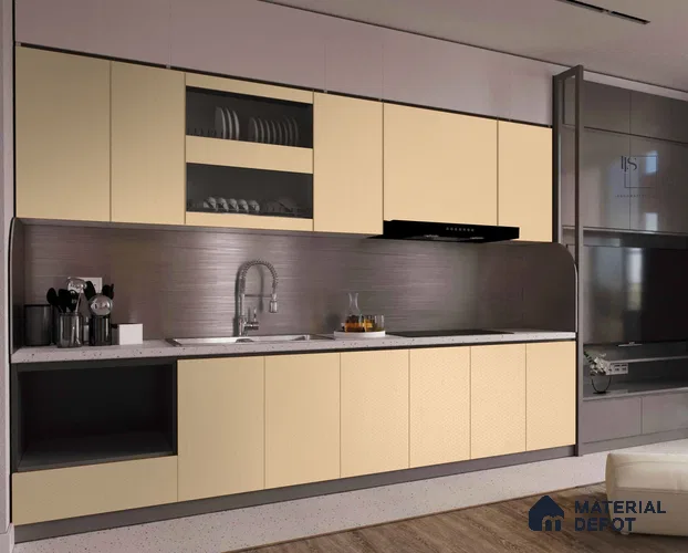 Patterned Look CN Crystal Z+ 1188 8 ft x 4 ft Texture Finish Decorative Laminate - 1.25 mm | Suitable for Bedroom, TV Unit, Wardrobe