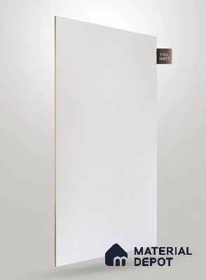 Bright White Fluted Solid Color CRYSTAL Z+ GW 1130 8 ft x 4 ft Texture Finish Decorative Laminate - 1.25 mm | Suitable for TV Unit,Wardrobe, Kitchen Cabinets
