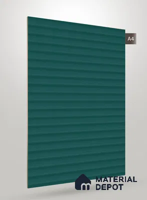 Teal Green Fluted Solid Color CRYSTAL Z+ GW 1140 8 ft x 4 ft Texture Finish Decorative Laminate - 1.25 mm | Suitable for TV Unit,Wardrobe, Kitchen Cabinets