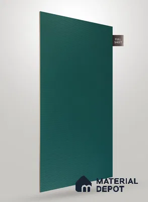 Teal Green Fluted Solid Color CRYSTAL Z+ GW 1140 8 ft x 4 ft Texture Finish Decorative Laminate - 1.25 mm | Suitable for TV Unit,Wardrobe, Kitchen Cabinets