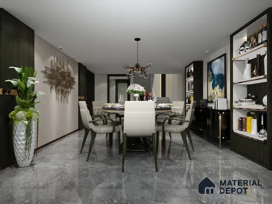 Grey Textured Solid Look MG Crystal Z+ 1193 8 ft x 4 ft Texture Finish Decorative Laminate - 1.25 mm | Suitable for TV Unit, Wardrobe, Kitchen Cabinets
