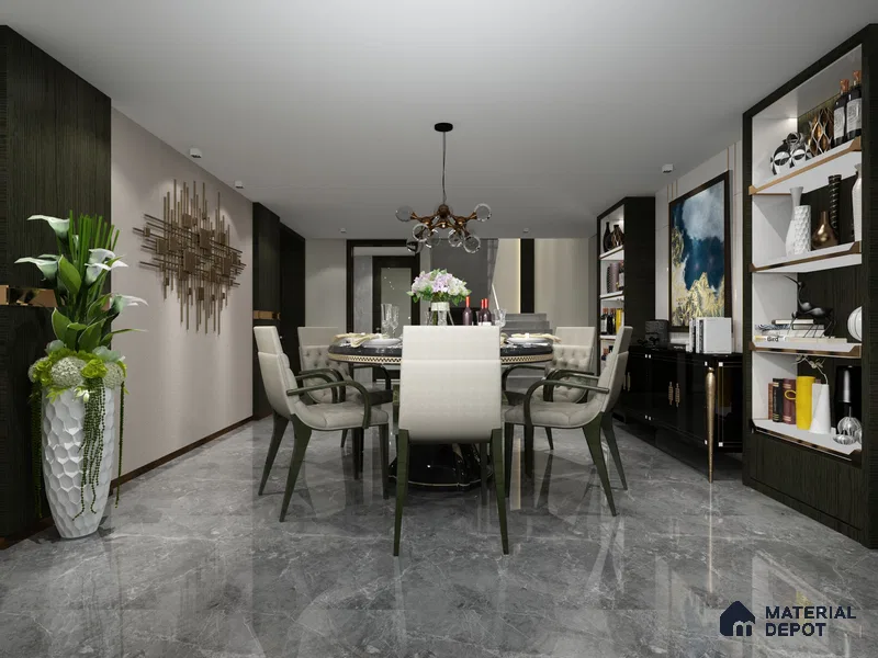 Grey Textured Solid Look MG Crystal Z+ 1193 8 ft x 4 ft Texture Finish Decorative Laminate - 1.25 mm | Suitable for TV Unit, Wardrobe, Kitchen Cabinets