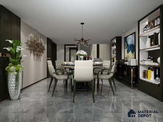 Grey Textured Solid Look MG Crystal Z+ 1193 8 ft x 4 ft Texture Finish Decorative Laminate - 1.25 mm | Suitable for TV Unit, Wardrobe, Kitchen Cabinets