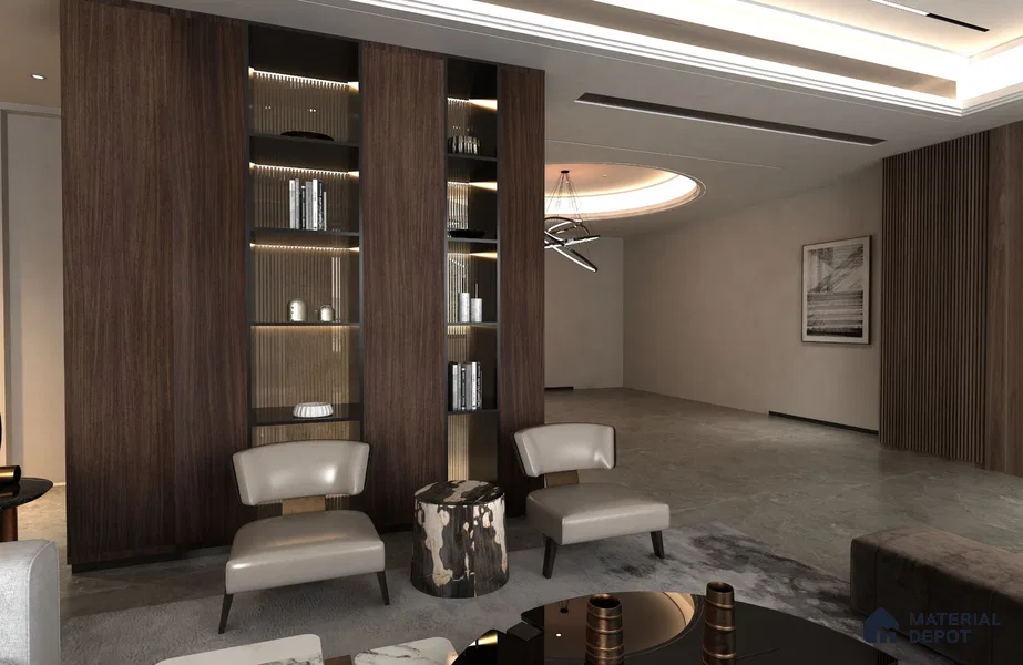Wooden Look OL Crystal Z+ 1245 8 ft x 4 ft Texture Finish Decorative Laminate - 1.25 mm | Suitable for TV Unit, Wardrobe, Kitchen Cabinets