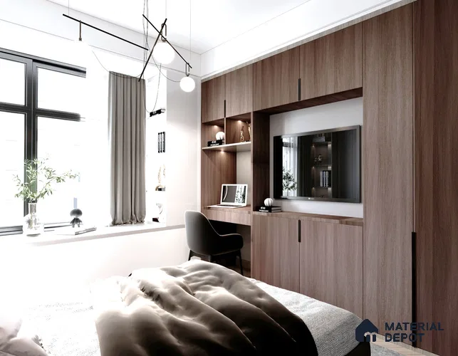 Wooden Look OL Crystal Z+ 1269 8 ft x 4 ft Texture Finish Decorative Laminate - 1.25 mm | Suitable for TV Unit, Wardrobe, Kitchen Cabinets