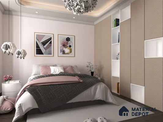 Patterned Look PM Crystal Z+ 1129 8 ft x 4 ft Texture Finish Decorative Laminate - 1.25 mm | Suitable for Bedroom, TV Unit, Wardrobe