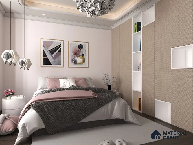 Patterned Look PM Crystal Z+ 1129 8 ft x 4 ft Texture Finish Decorative Laminate - 1.25 mm | Suitable for Bedroom, TV Unit, Wardrobe