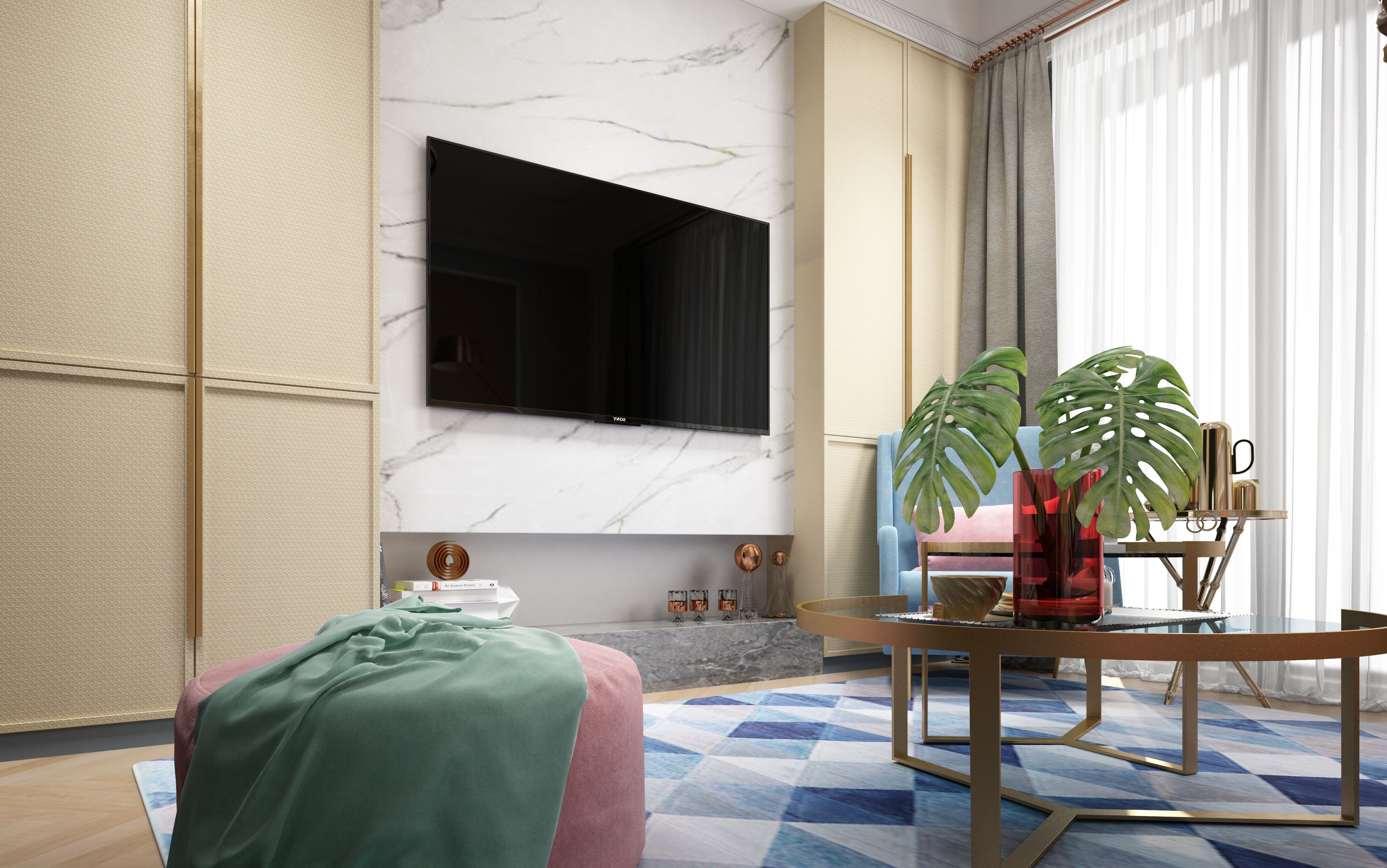 Patterned Look PM Crystal Z+ 1196 8 ft x 4 ft Texture Finish Decorative Laminate - 1.25 mm | Suitable for Bedroom, TV Unit, Wardrobe