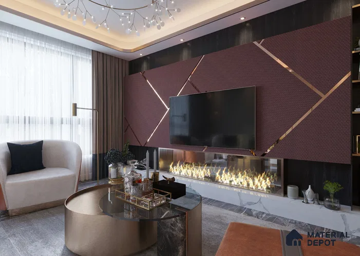 Patterned Look Crystal Z+ PM 1198 Pyramid 8 ft x 4 ft Texture Finish Decorative Laminate - 1.25 mm | Suitable for Bedroom, TV Unit, Wardrobe