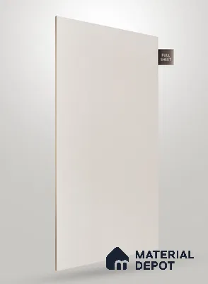 Soft White Fluted Solid Color Crystal Z + PP 1123 8 ft x 4 ft High Gloss Finish Decorative Laminate - 1.25 mm | Suitable for TV Unit,Wardrobe, Kitchen Cabinets