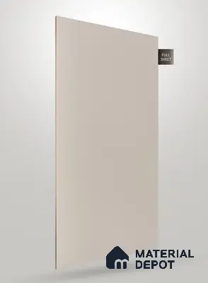Light Beige Fluted Solid Color Crystal Z + PP 1129 8 ft x 4 ft High Gloss Finish Decorative Laminate - 1.25 mm | Suitable for TV Unit,Wardrobe, Kitchen Cabinets