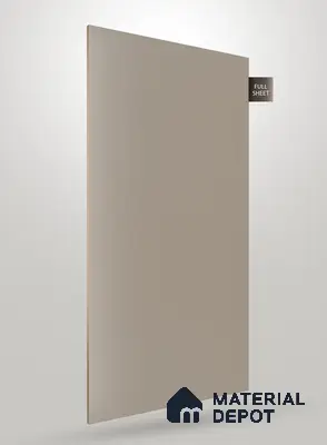 Warm Light Grey Fluted Solid Color Crystal Z + PP 1166 8 ft x 4 ft High Gloss Finish Decorative Laminate - 1.25 mm | Suitable for TV Unit,Wardrobe, Kitchen Cabinets