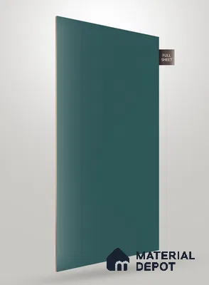 Teal Blue Fluted Solid Color Crystal Z + PP 1186 8 ft x 4 ft High Gloss Finish Decorative Laminate - 1.25 mm | Suitable for TV Unit,Wardrobe, Kitchen Cabinets