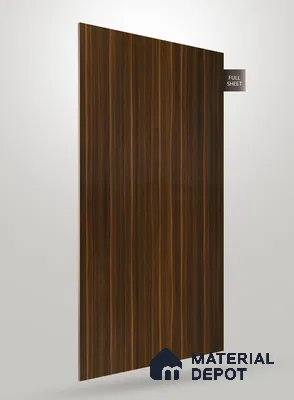 Wooden Fluted CRYSTAL Z PP 1287 8 ft x 4 ft High Gloss Finish Decorative Laminate - 1.25 mm | Suitable for TV Unit,Wardrobe, Kitchen Cabinets