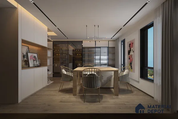 White Textured Solid Look SS Crystal Z+ 1112 8 ft x 4 ft Texture Finish Decorative Laminate - 1.25 mm | Suitable for TV Unit, Wardrobe, Kitchen Cabinets
