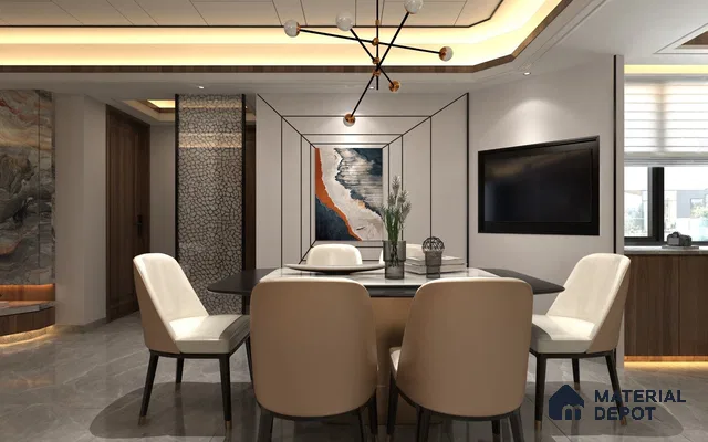 Ivory Solid Colors Look DJ 82 8 ft x 4 ft Matte Finish Liner Laminate - 0.75 mm | Suitable for Living Room, Kitchen, Office