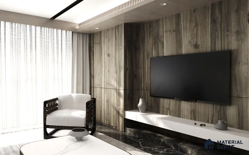 Wooden Look ES 1678 Earth Song 8 ft x 4 ft Texture Finish Decorative Laminate - 1.25 mm | Suitable for TV Unit, Wardrobe, Kitchen Cabinets