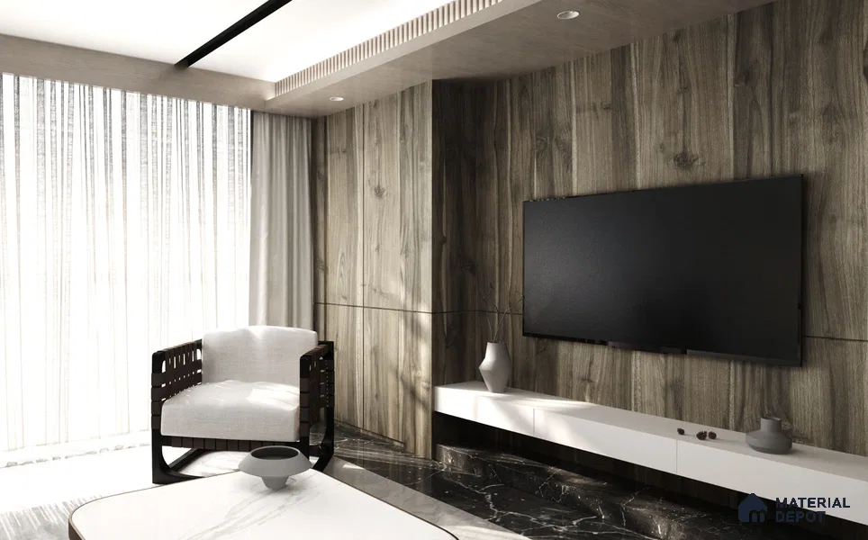 Wooden Look ES 1678 Earth Song 8 ft x 4 ft Texture Finish Decorative Laminate - 1.25 mm | Suitable for TV Unit, Wardrobe, Kitchen Cabinets