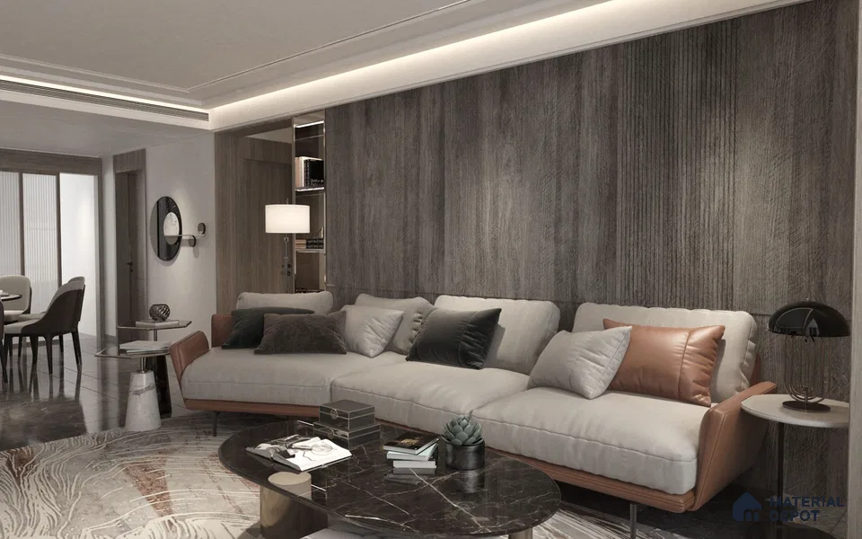 Wooden Look ES 1684 Earth Song 8 ft x 4 ft Texture Finish Decorative Laminate - 1.25 mm | Suitable for TV Unit, Wardrobe, Kitchen Cabinets