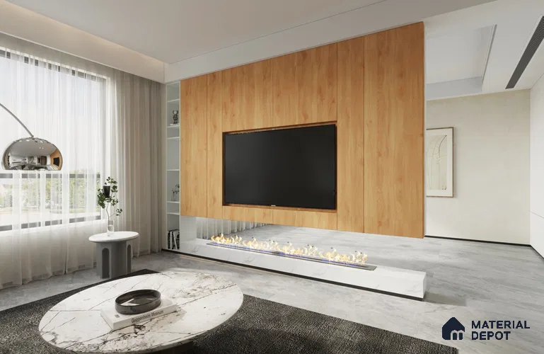 Wooden Look FM 1715 Fountain Mist 8 ft x 4 ft Texture Finish Decorative Laminate - 1.25 mm | Suitable for TV Unit, Wardrobe, Kitchen Cabinets