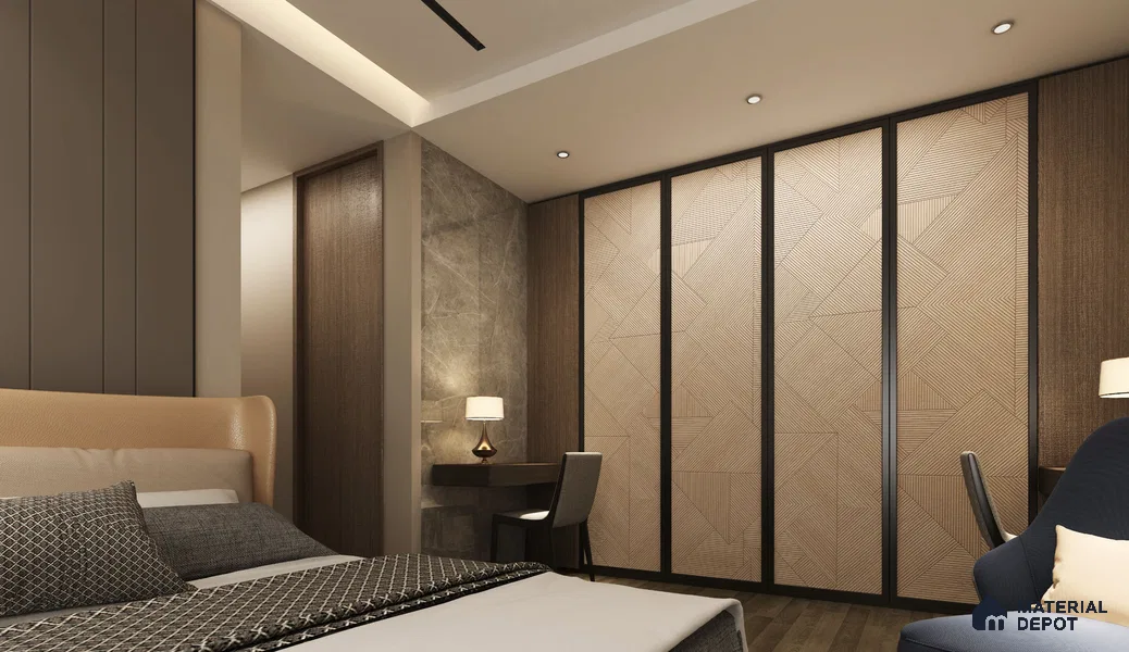Wooden Look FT 1709 Fantasy Touch 8 ft x 4 ft Texture Finish Decorative Laminate - 1.25 mm | Suitable for TV Unit, Wardrobe, Kitchen Cabinets