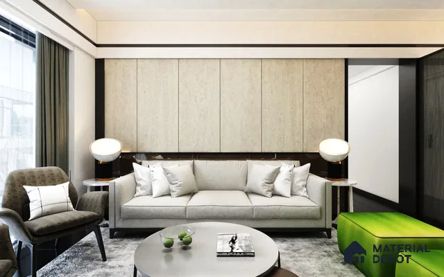 Ivory Cement Look GB 1557 Galaxy Black 8 ft x 4 ft Texture Finish Decorative Laminate - 1.25 mm | Suitable for TV Unit, Wardrobe, Kitchen Cabinets