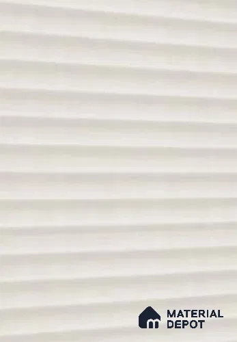 Off White Fluted Solid Color GW Crystal Z+ 1148 8 ft x 4 ft Matte Finish Decorative Laminate - 1.25 mm | Suitable for TV Unit,Wardrobe, Kitchen Cabinets