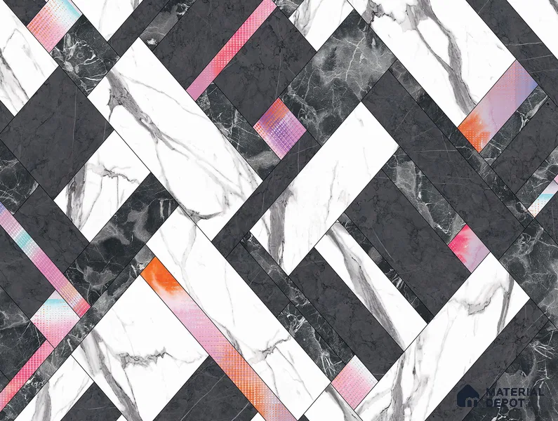 Multi Colour Digital Look HD 7005 8 ft x 4 ft Texture Finish Decorative Laminate - 1.25 mm | Suitable for TV Unit, Wardrobe, Kitchen Cabinets