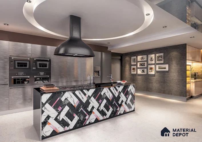 Multi Colour Digital Look HD 7005 8 ft x 4 ft Texture Finish Decorative Laminate - 1.25 mm | Suitable for TV Unit, Wardrobe, Kitchen Cabinets