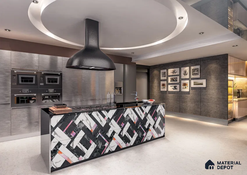 Multi Colour Digital Look HD 7005 8 ft x 4 ft Texture Finish Decorative Laminate - 1.25 mm | Suitable for TV Unit, Wardrobe, Kitchen Cabinets
