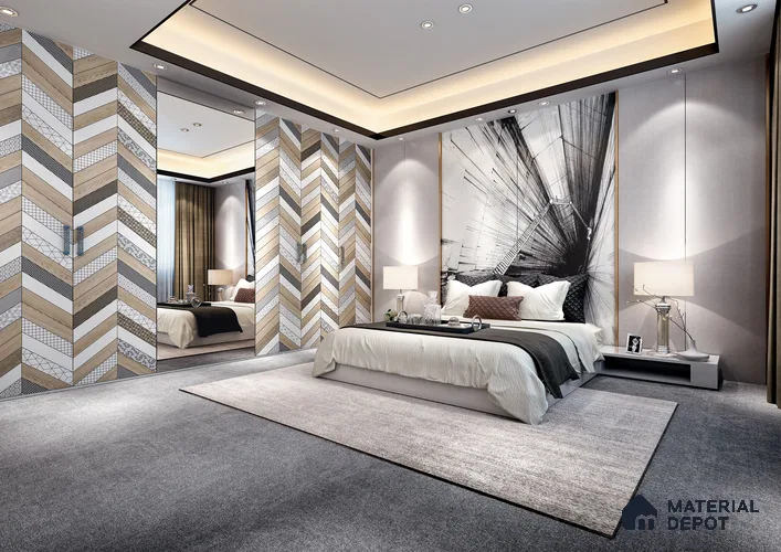 Multi Colour Digital Look HD 7006 8 ft x 4 ft Texture Finish Decorative Laminate - 1.25 mm | Suitable for TV Unit, Wardrobe, Kitchen Cabinets