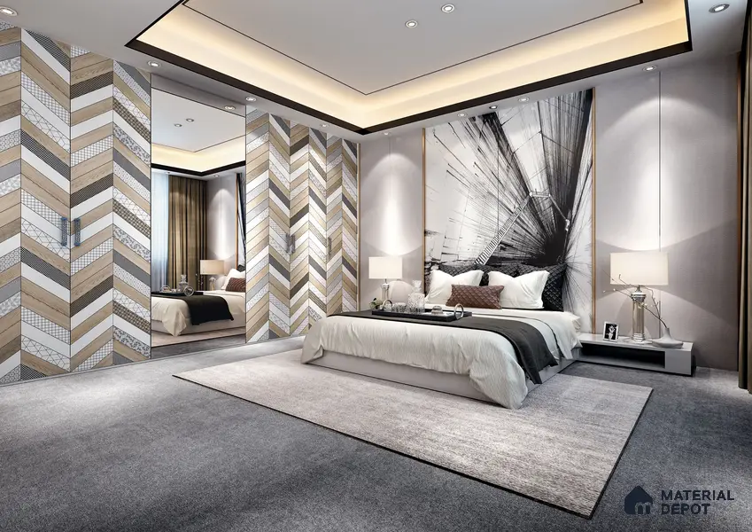 Multi Colour Digital Look HD 7006 8 ft x 4 ft Texture Finish Decorative Laminate - 1.25 mm | Suitable for TV Unit, Wardrobe, Kitchen Cabinets
