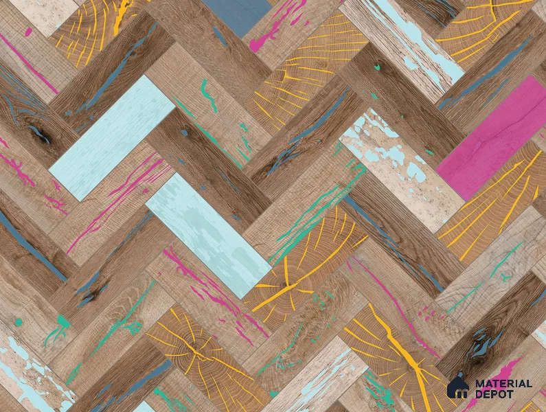 Wooden Look HD 7011 8 ft x 4 ft Texture Finish Decorative Laminate - 1.25 mm | Suitable for TV Unit, Wardrobe, Kitchen Cabinets