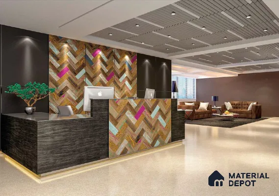 Wooden Look HD 7011 8 ft x 4 ft Texture Finish Decorative Laminate - 1.25 mm | Suitable for TV Unit, Wardrobe, Kitchen Cabinets