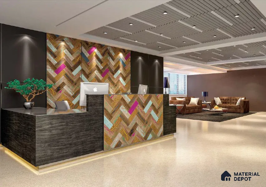 Wooden Look HD 7011 8 ft x 4 ft Texture Finish Decorative Laminate - 1.25 mm | Suitable for TV Unit, Wardrobe, Kitchen Cabinets