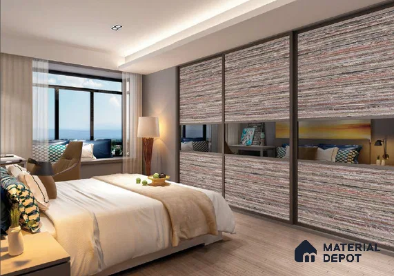 Multi Colour Digital Look HD 7018 8 ft x 4 ft Texture Finish Decorative Laminate - 1.25 mm | Suitable for TV Unit, Wardrobe, Kitchen Cabinets