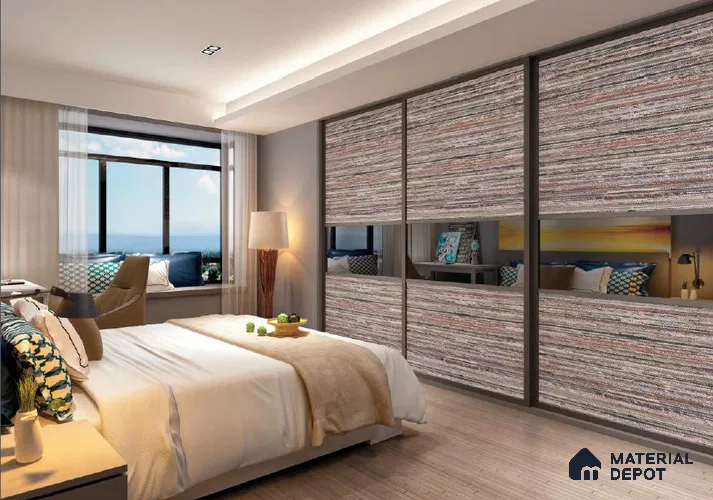 Multi Colour Digital Look HD 7018 8 ft x 4 ft Texture Finish Decorative Laminate - 1.25 mm | Suitable for TV Unit, Wardrobe, Kitchen Cabinets