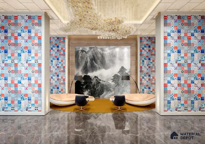 Multi Colour Digital Look HD 7022 8 ft x 4 ft Texture Finish Decorative Laminate - 1.25 mm | Suitable for TV Unit, Wardrobe, Kitchen Cabinets